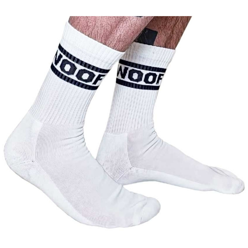 Mr B - Mister B Chaussetes blanches Woof Crew Socks